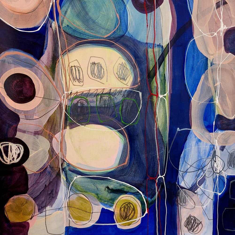 Vibrant Organic Shapes by Monika Riethmueller — canvas wall art