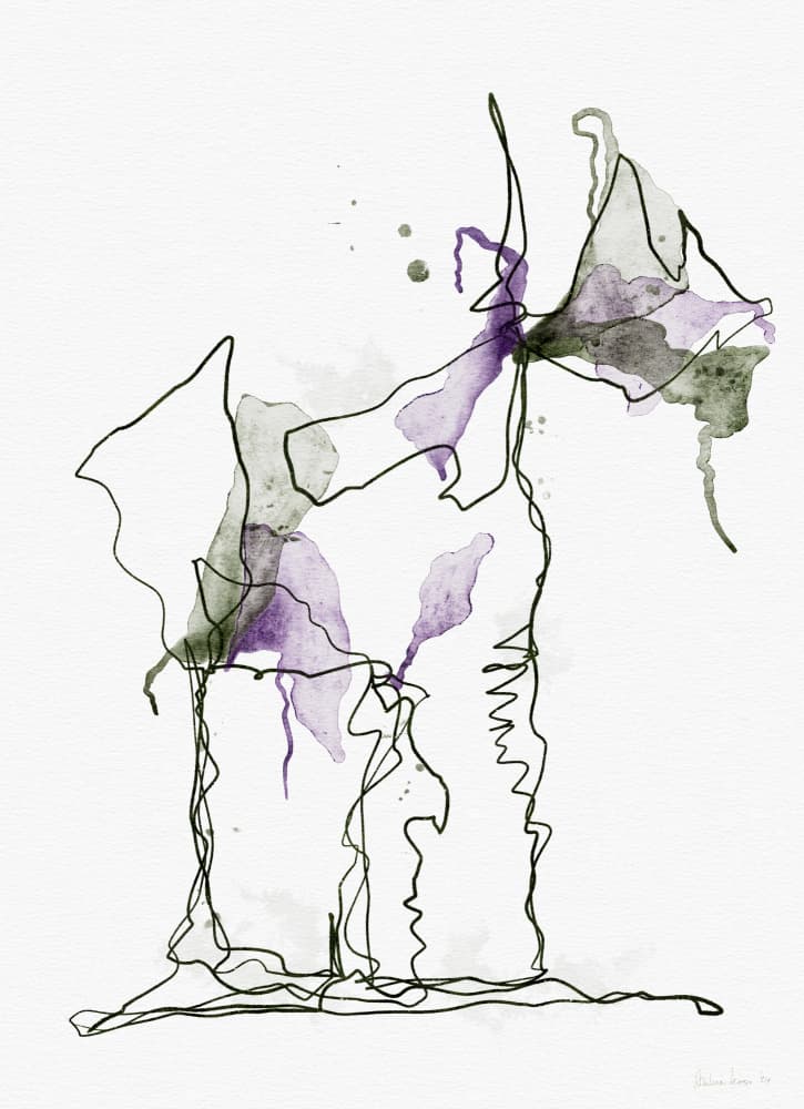 Abstract Lavender Flow by Ankie Kooi — canvas wall art