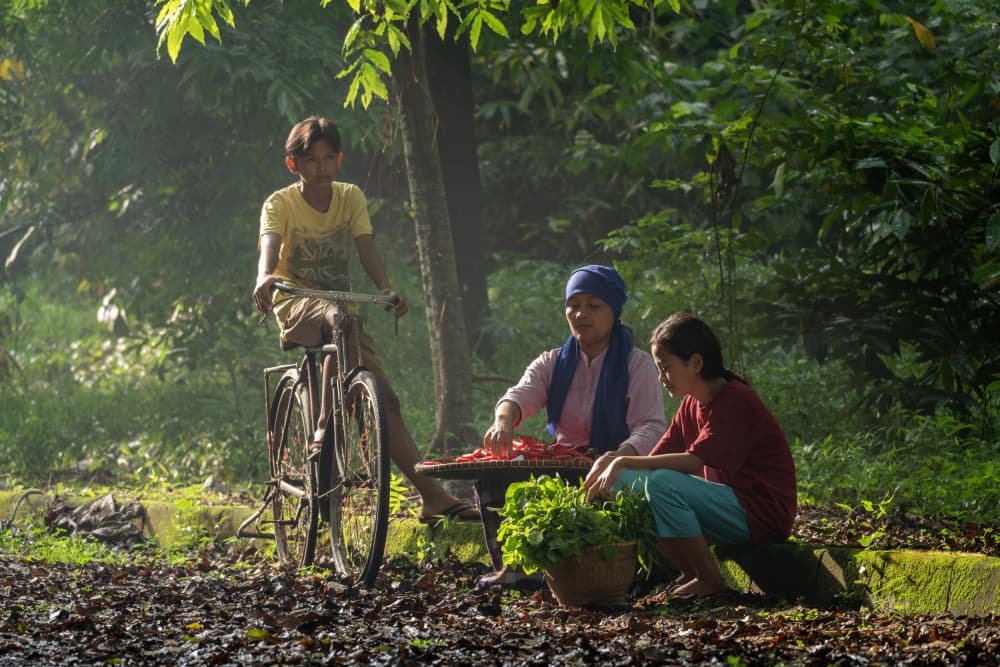 Village Market Life by Sally Widjaja — canvas wall art