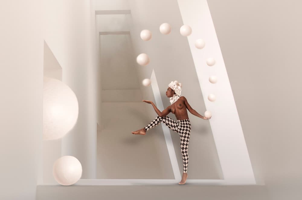 Elegant Juggling Balance by Christine von Diepenbroek — canvas wall art