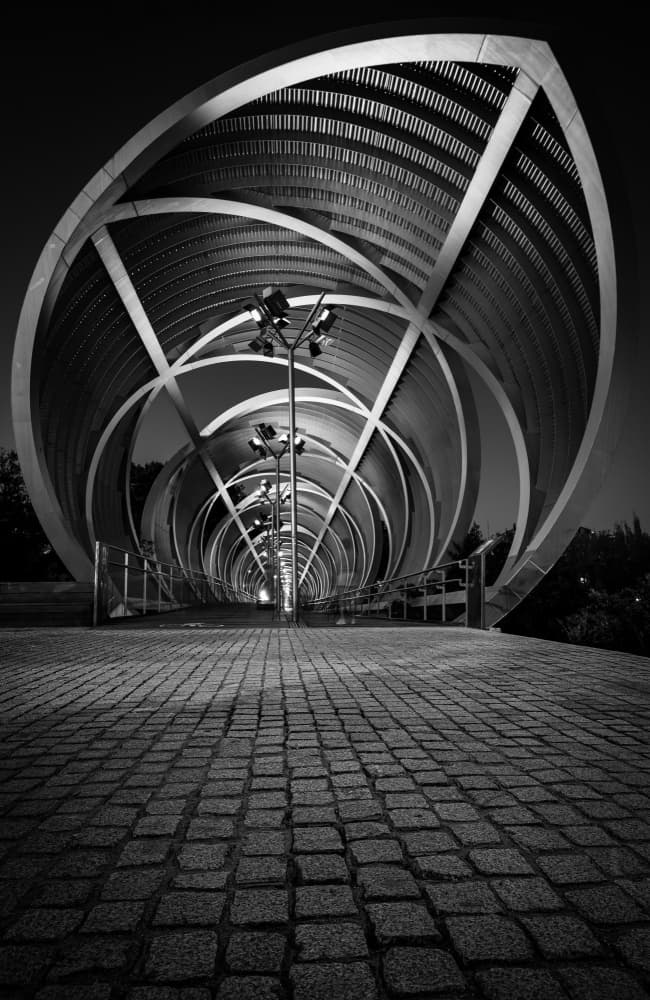 Architectural Tunnel Pathway by Jean Vandijck — canvas wall art