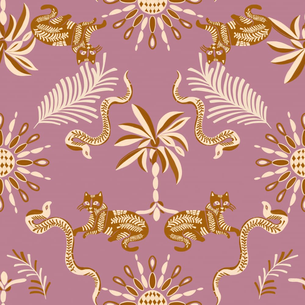 Mystic Jungle Cat Pattern by DePaulo — canvas wall art