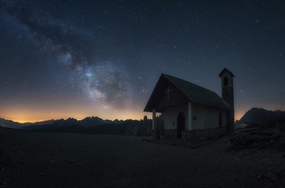 Milky Way Church by David Martin Castan — canvas wall art