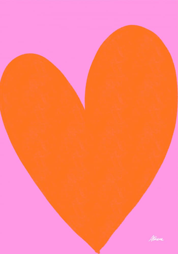 Orange Heart by Athene Fritsch — canvas wall art