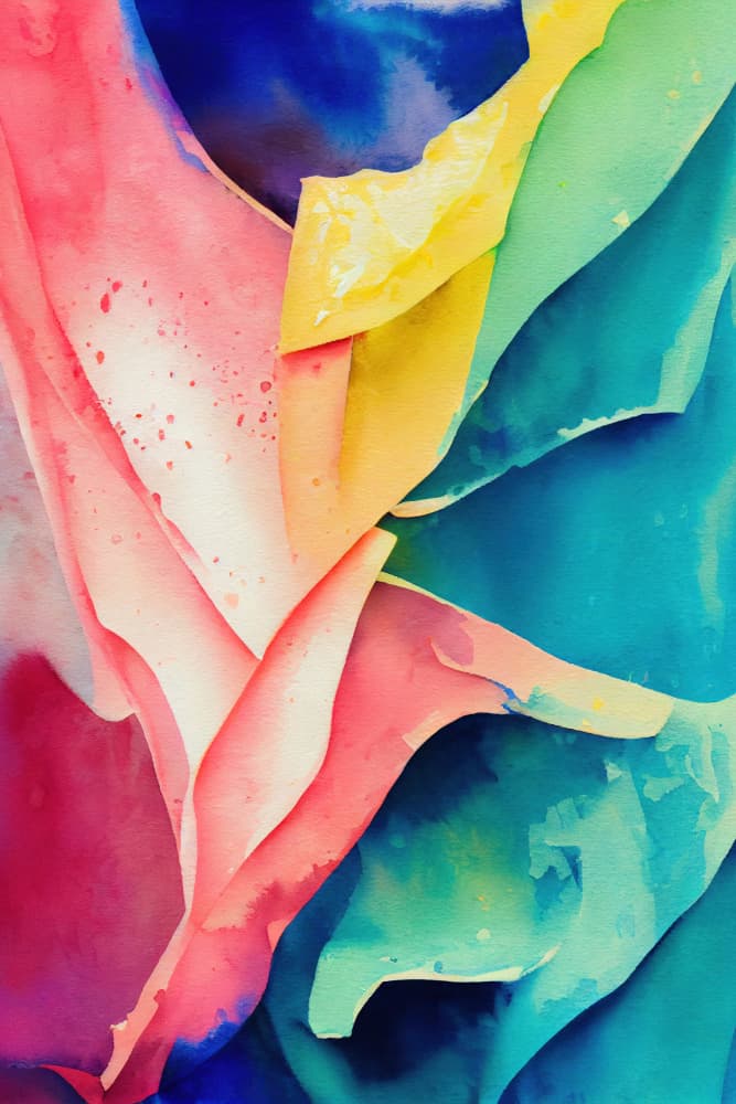 Vibrant Watercolor Swirls by Mauro — canvas wall art