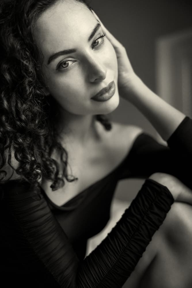 Timeless Beauty Portrait by Chris Bos — canvas wall art