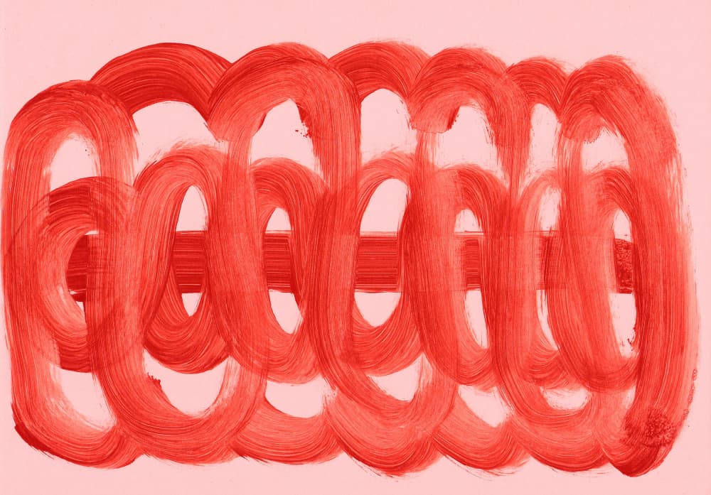 Fluid Coral Strokes by Santhosh ch — canvas wall art