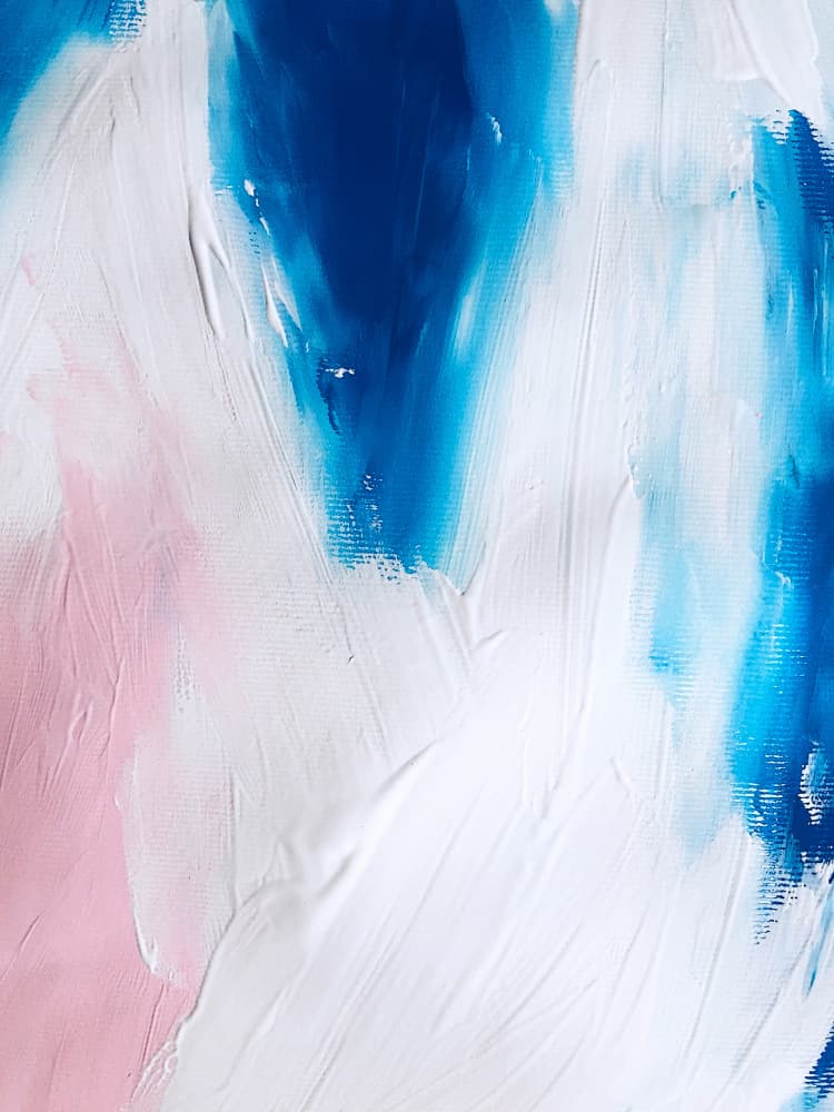 Fluid Blue Pink Abstract by Ejaaz Haniff — canvas wall art
