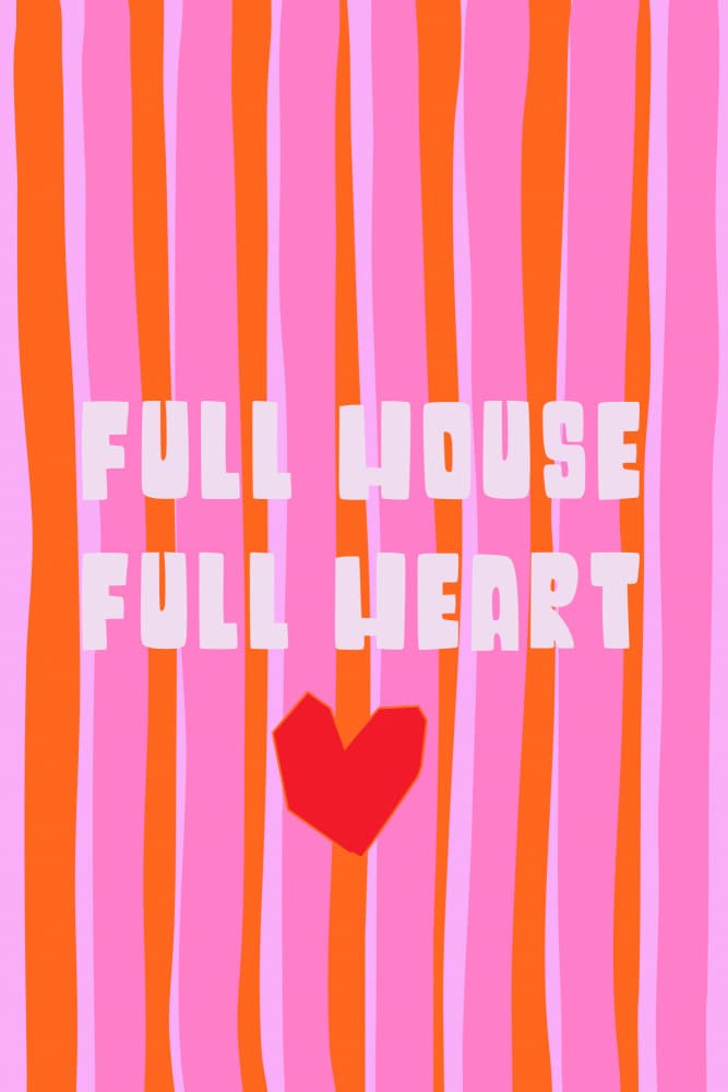 Full House Full Heart by Treechild — canvas wall art