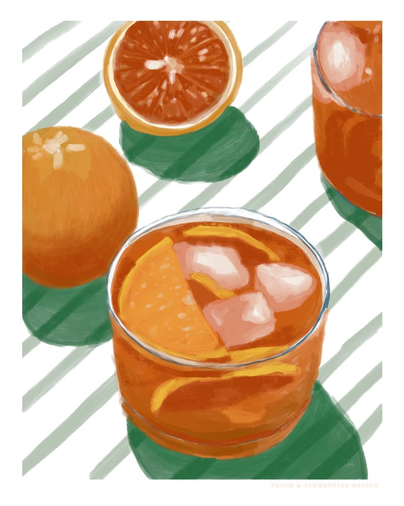 Pandc Cocktailandstripes Copy 2 by Jenny Liz Rome — canvas wall art