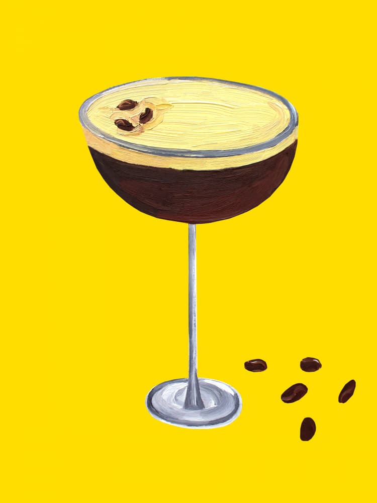 Bold Espresso Cocktail by Alice Straker — canvas wall art