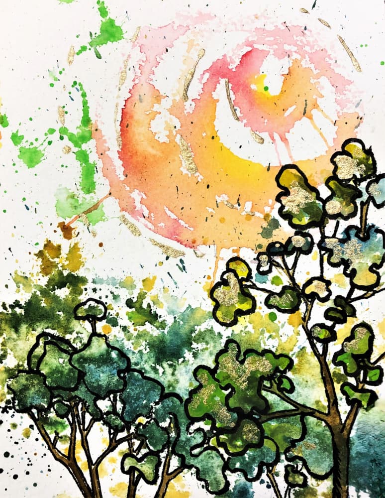Golden Forest Glow by Anda Bieza — canvas wall art