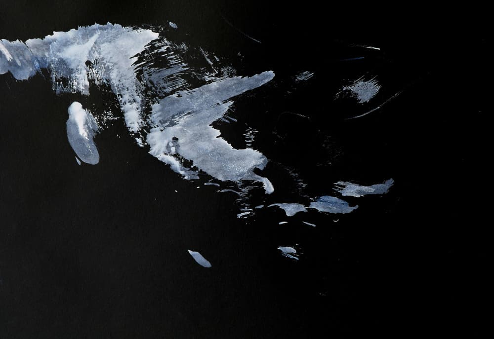 Abstract Brushstrokes on Black by Santhosh ch — canvas wall art