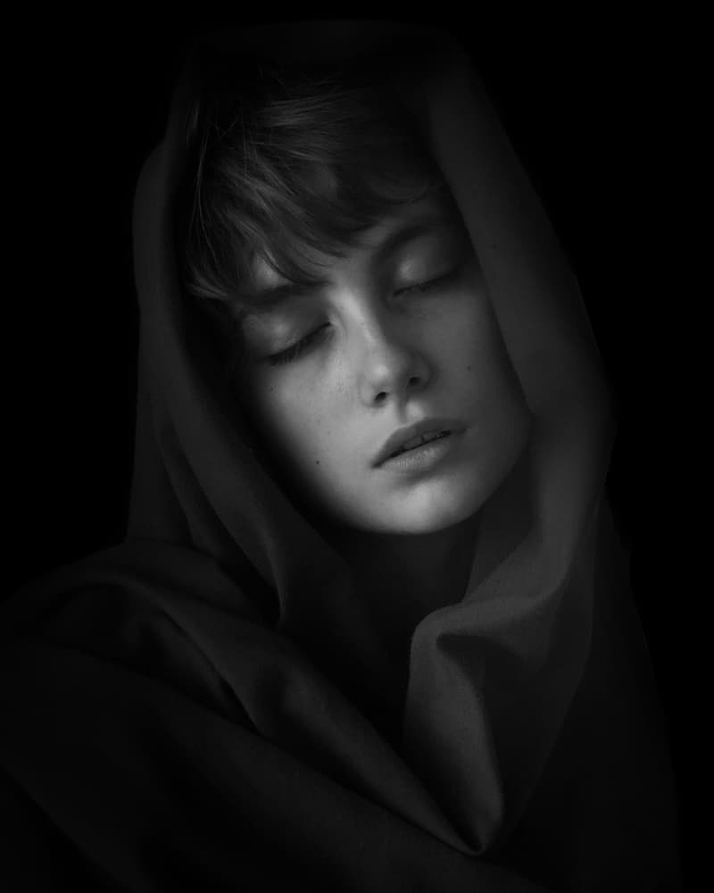 Serene Woman Portrait by Yuri Shevchenko — canvas wall art