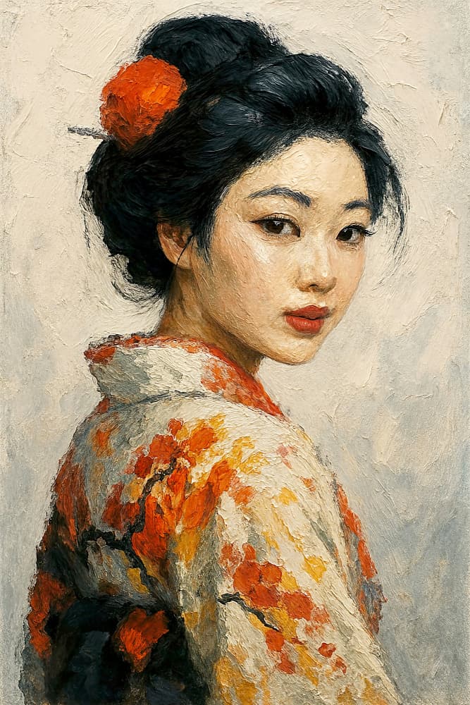Serene Japanese Beauty by Natalie Bruns — canvas wall art