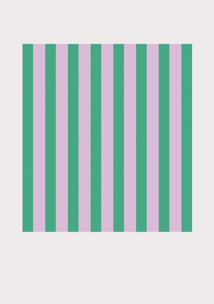 Green Lavender Vertical Stripes by FINE FINE STUFF — canvas wall art