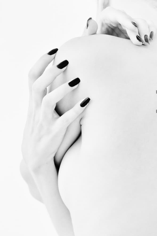 Elegant Black Nails by Alexandr — canvas wall art