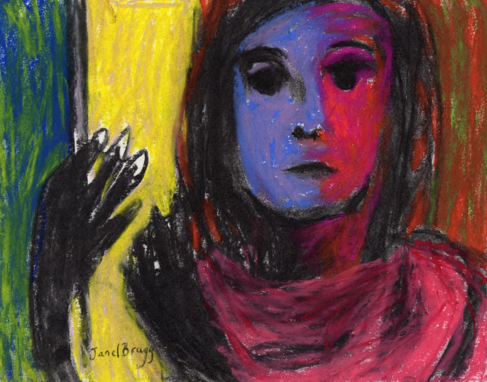Split Color Portrait by Janel Bragg — canvas wall art