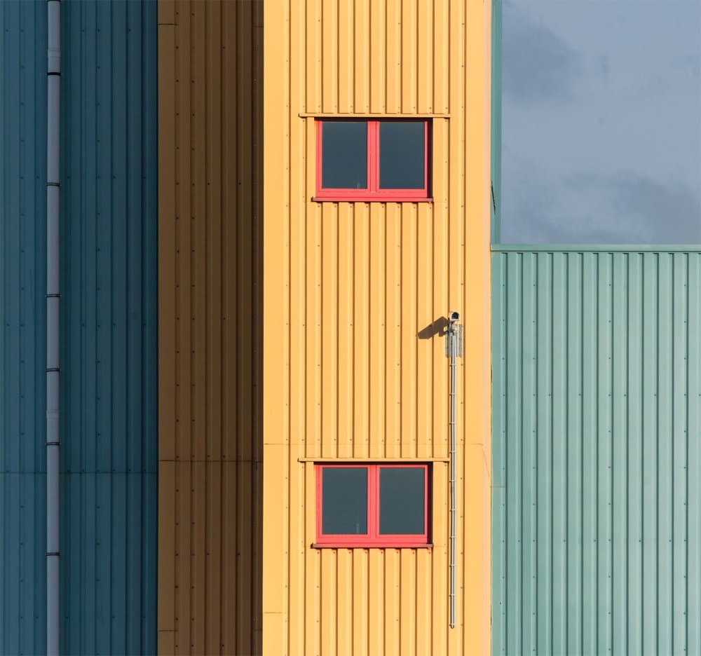 Modern Geometric Facade by Jef Van den Houte — canvas wall art