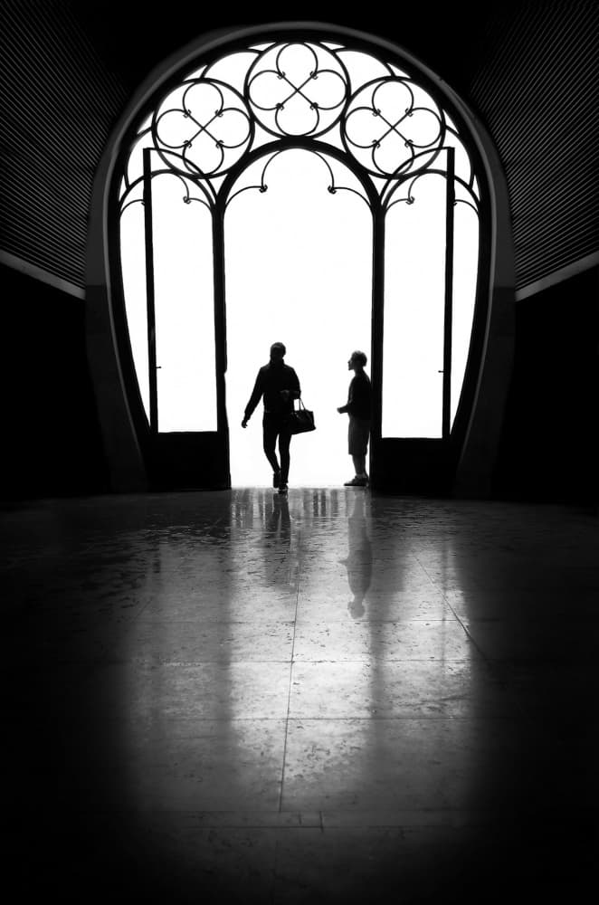 Ornate Archway Silhouettes by Jorge Pimenta — canvas wall art