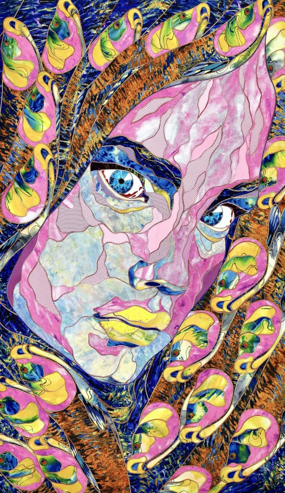 Vibrant Abstract Face by Kostyantin Malginov — canvas wall art
