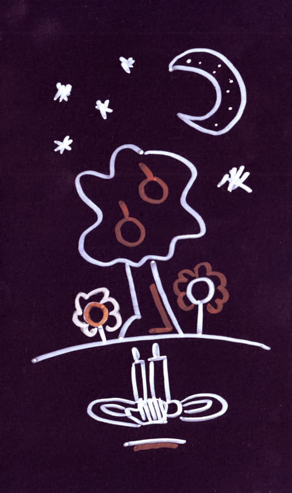 Moonlit Garden Candles by Rafal Kulik — canvas wall art