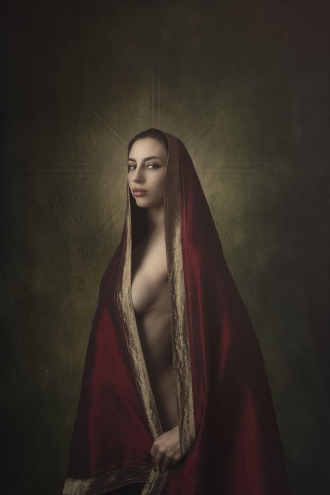 Regal Red Portrait by Eddie Kavanagh — canvas wall art