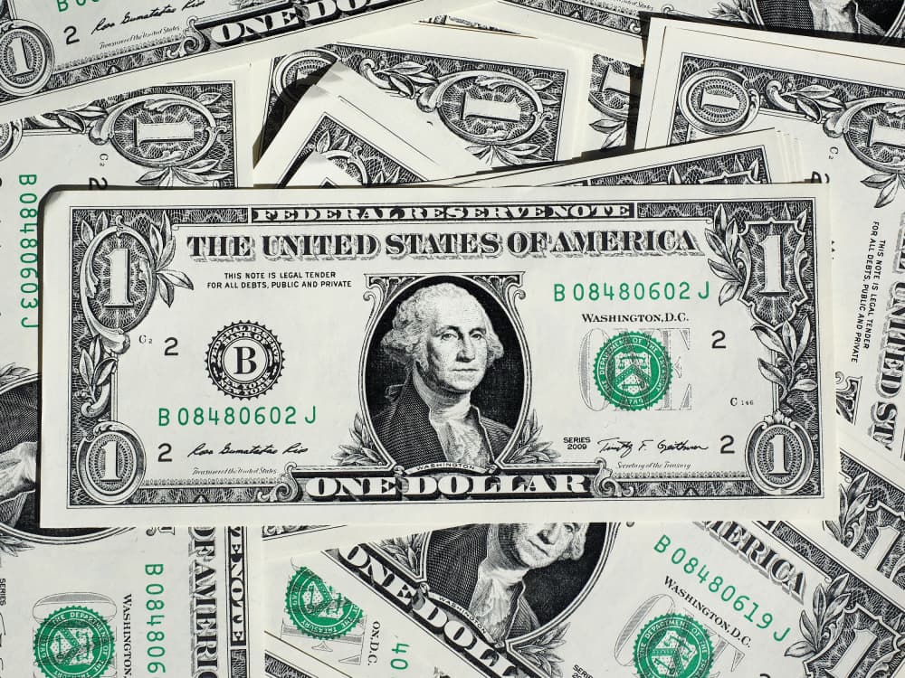 American One Dollar Bill by Pictufy Studio IV — canvas wall art