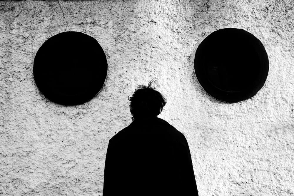 Dark Figure Circles by Ali Ayer — canvas wall art
