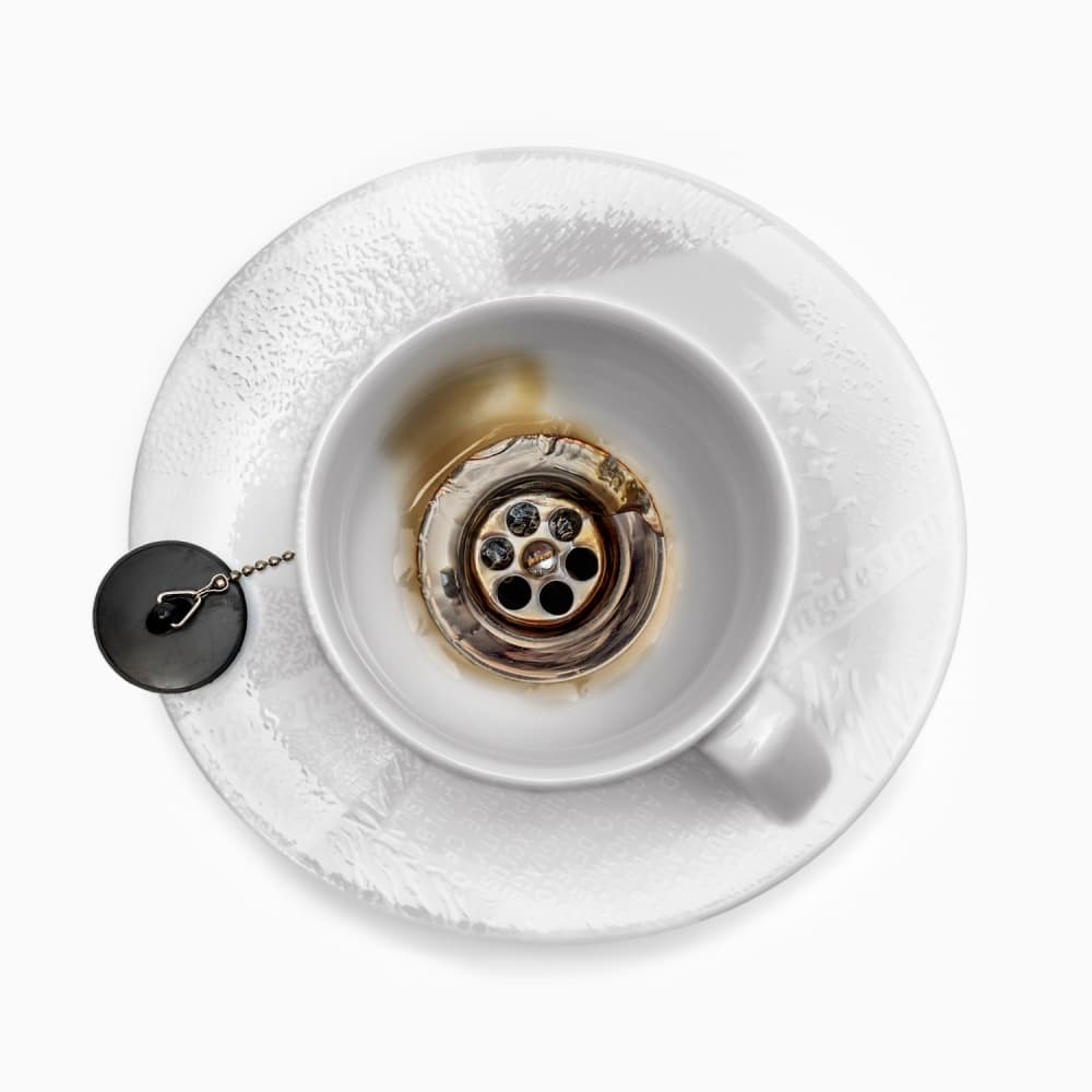 Coffee Cup Drain by Jesús M. García — canvas wall art