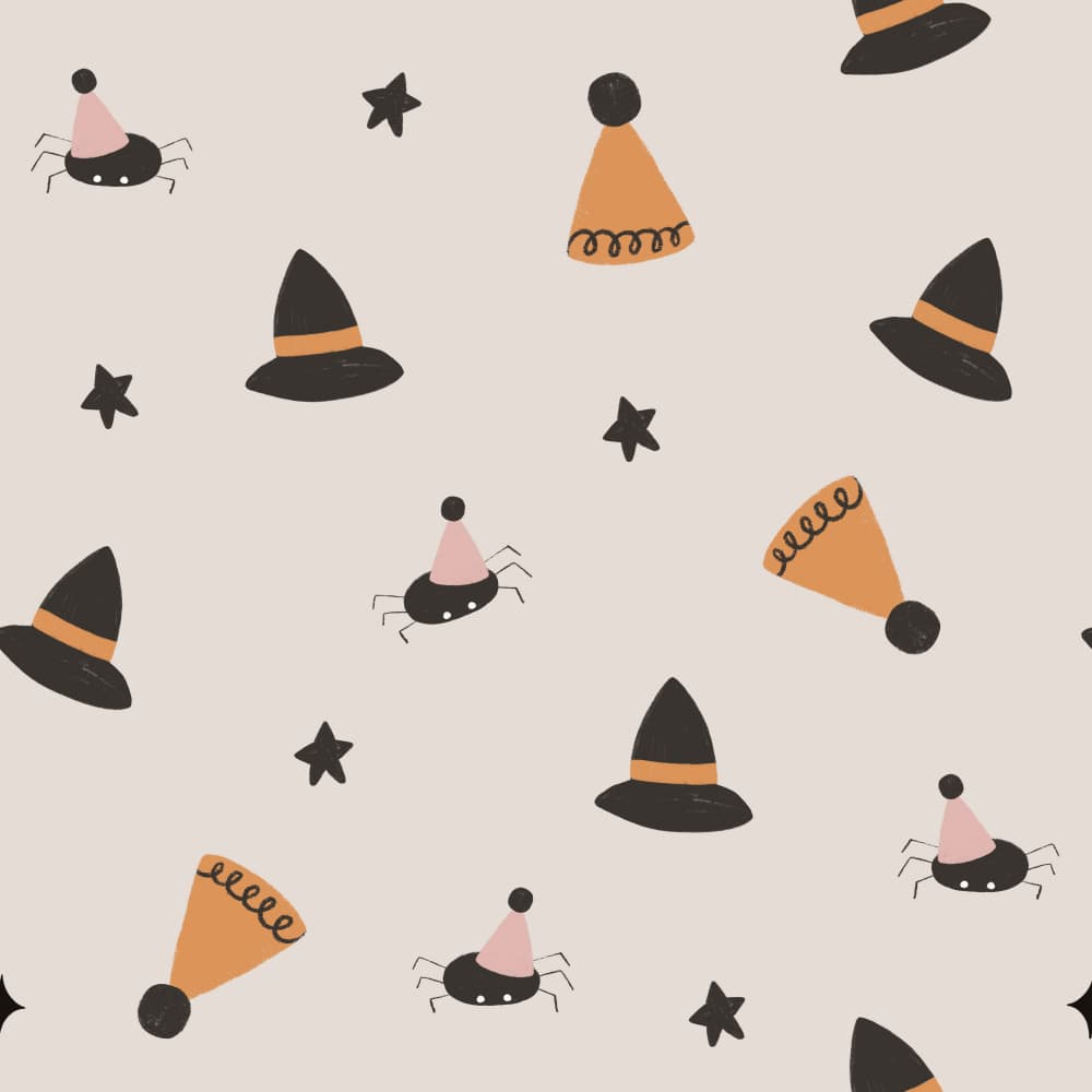 Whimsical Halloween Pattern by Menina Lisboa — canvas wall art