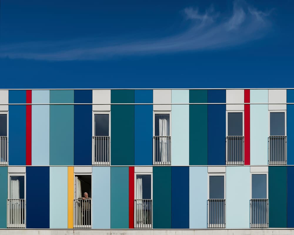 Colorful Urban Facade by Luc Vangindertael (laGrange) — canvas wall art