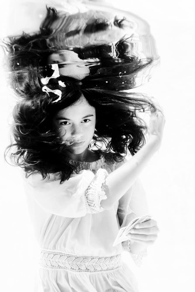 Ethereal Underwater Girl by Gina Buliga — canvas wall art