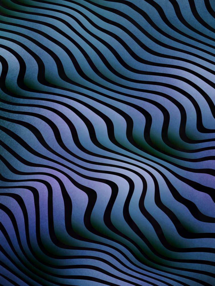 Deep Blue Wave Pattern by Angelo Cerantola — canvas wall art