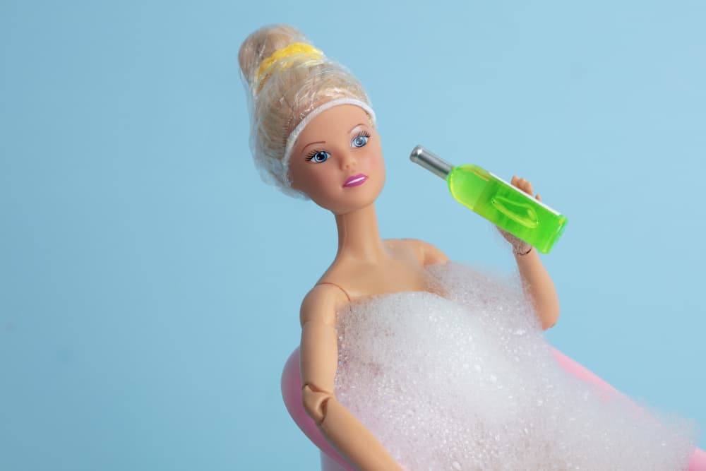Playful Doll Bath by Julia Ramiro — canvas wall art