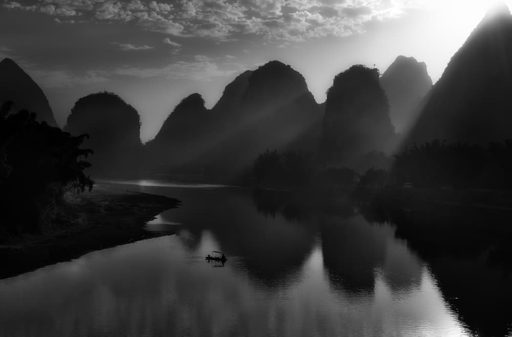 Li River Morning Sunrays by Fabrizio Massetti — canvas wall art