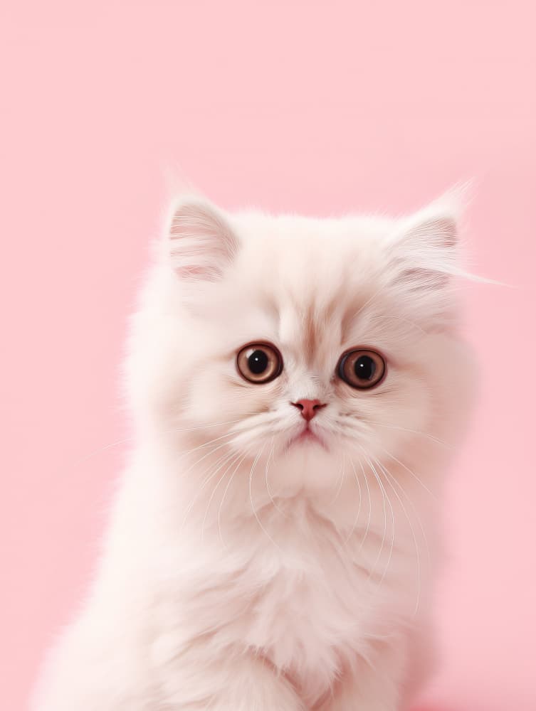 Cute Fluffy Kitten by Bilge Paksoylu — canvas wall art