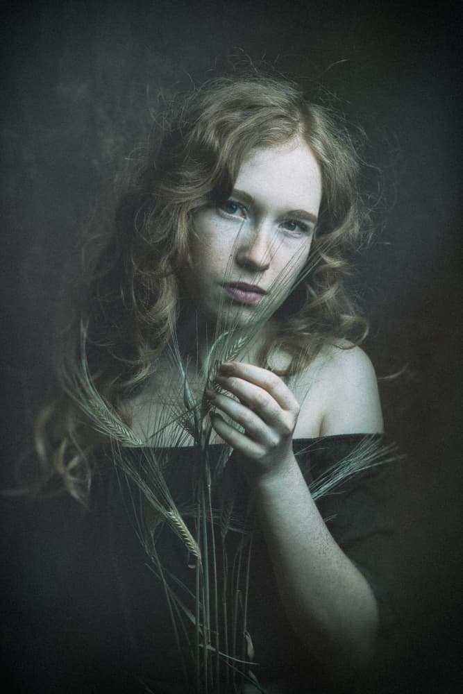Ethereal Woman With Wheat by Ruth Franke — canvas wall art