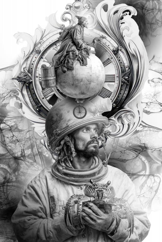 Steampunk Cosmic Voyager by Rafal Kulik — canvas wall art