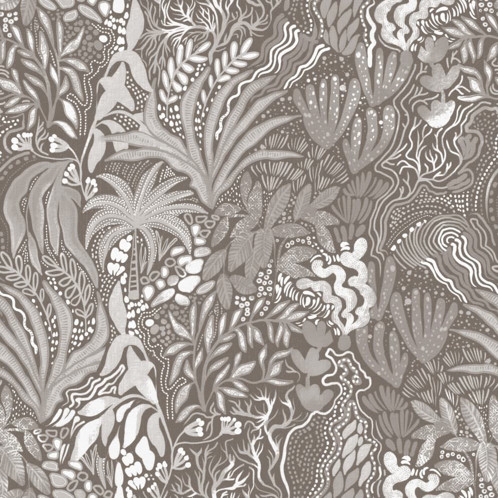 Neutral Jungle Foliage by Josie George — canvas wall art