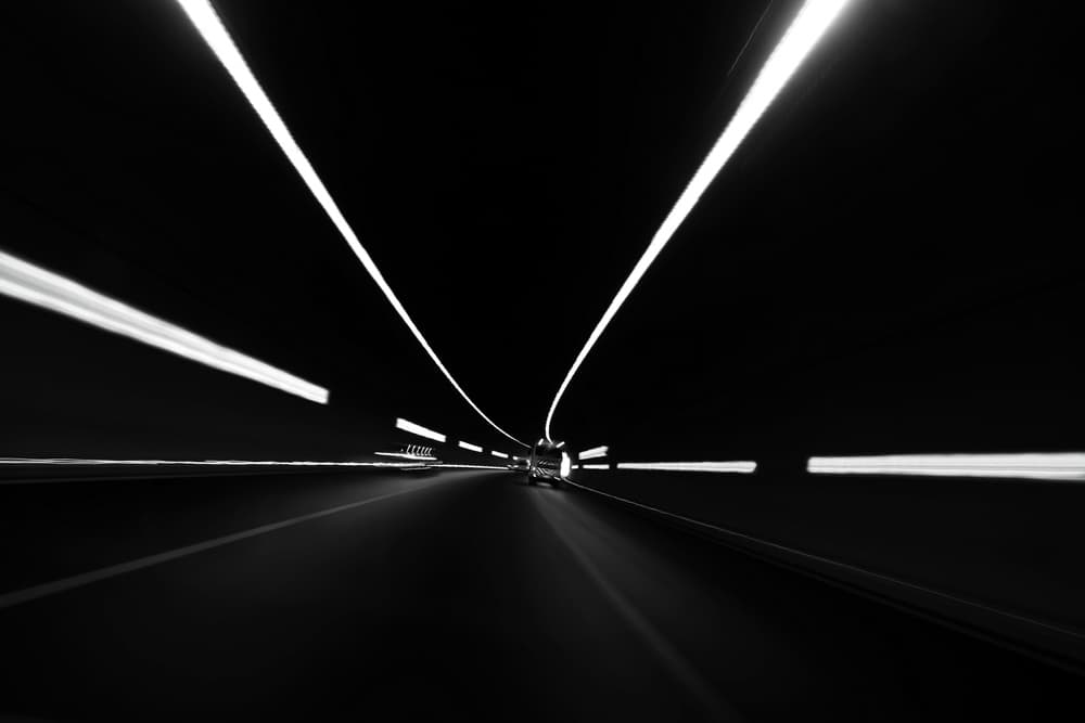Dynamic Tunnel Lights by Ali Ayer — canvas wall art
