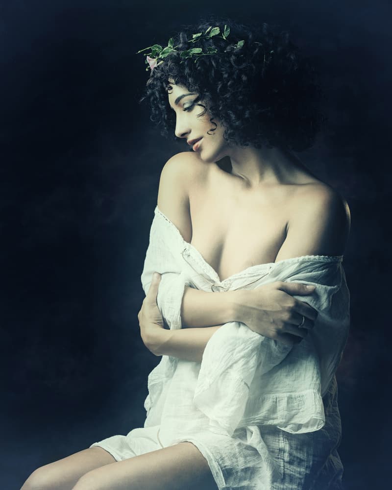 Ethereal Flower Crown by Jan Slotboom — canvas wall art