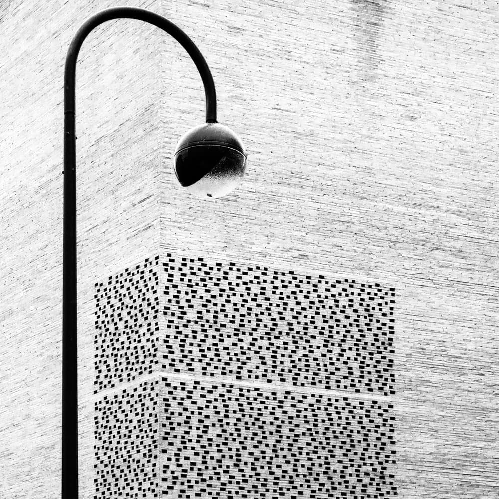 Urban Lamp and Pattern by Luc Vangindertael (laGrange) — canvas wall art