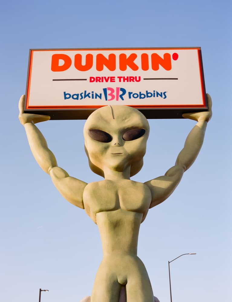 Green Alien Roadside Attraction by Bethany Young — canvas wall art