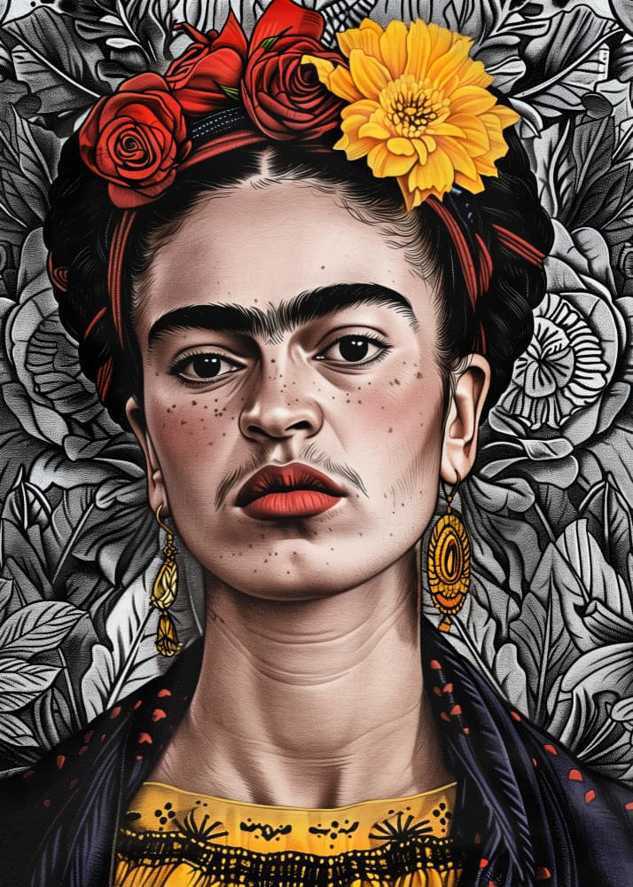 Strong Woman Floral by Justyna Jaszke — canvas wall art