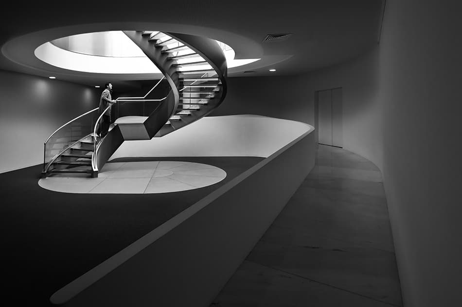 Elegant Spiral Staircase by Filipe P Neto — canvas wall art