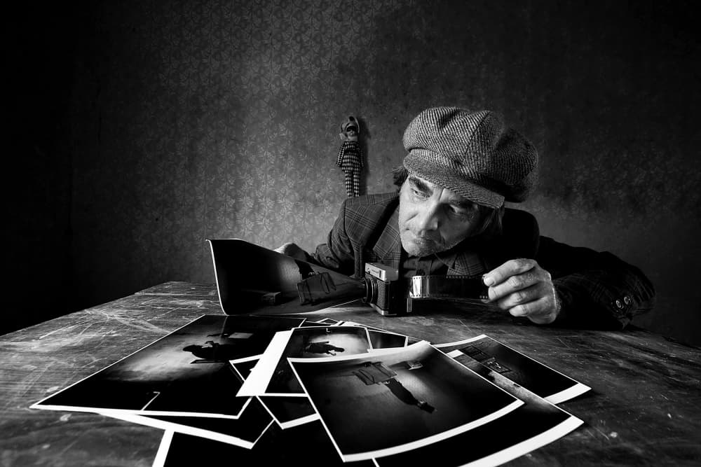 Vintage Photographer's Focus by mario grobenski - psychodaddy — canvas wall art