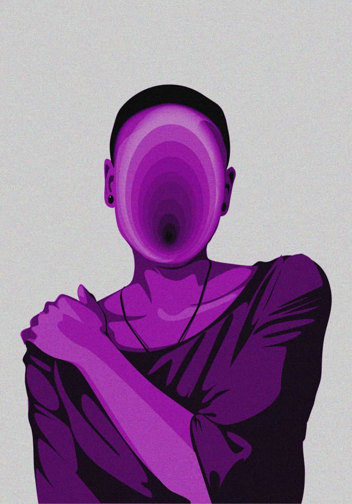 Faceless Purple Figure by UMUUNTU — canvas wall art