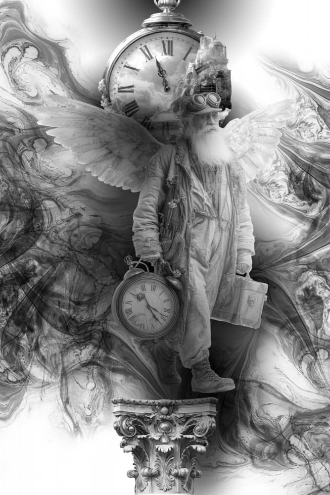 Winged Time Traveler by Rafal Kulik — canvas wall art