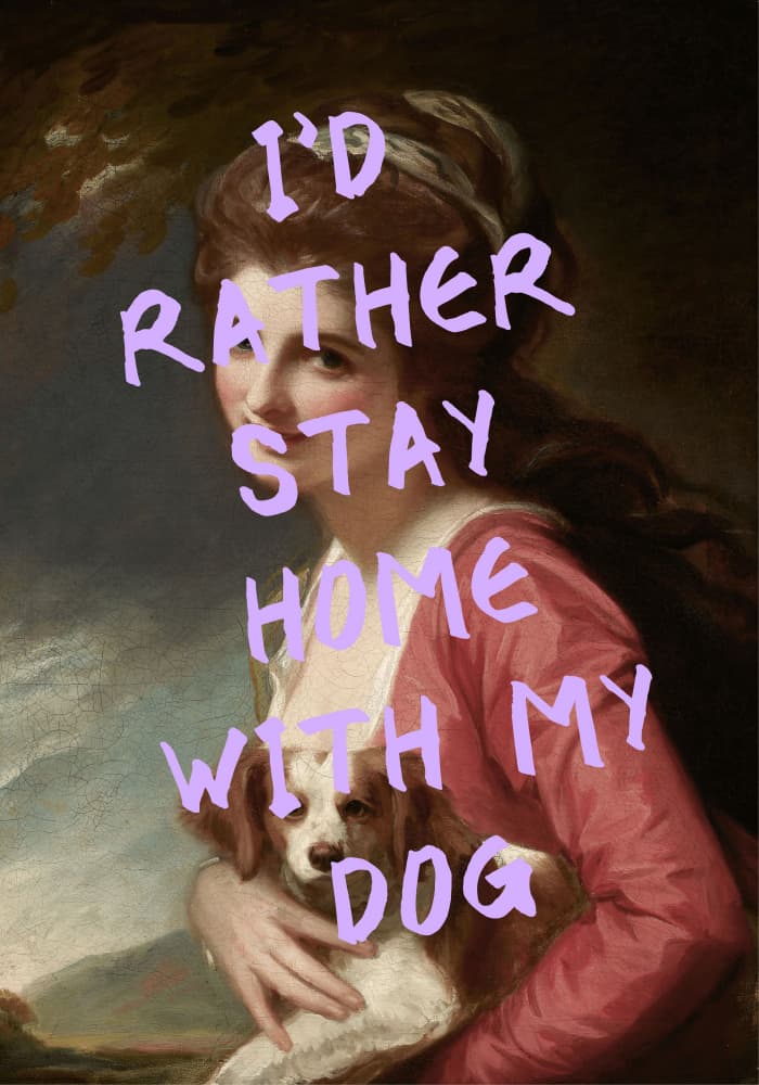 Funny Classic Dog Lover by Athene Fritsch — canvas wall art